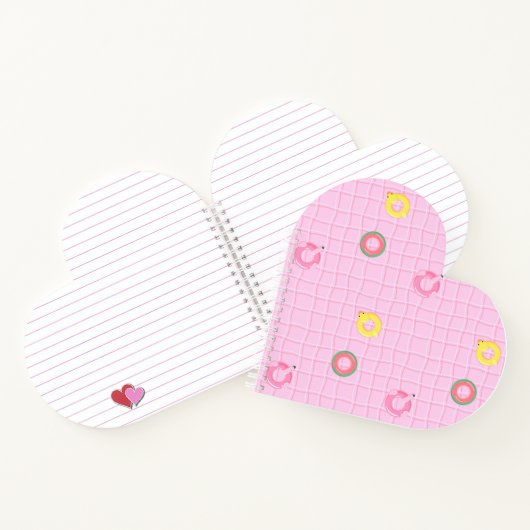 Rosa Schwimmbad und Röhren Notizblock (Innenseite)