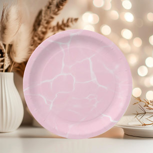 Rosa Schwimmbad Wasser Party Pappteller