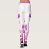 Rosa schwimmende Herzen Leggings (Rückseite)