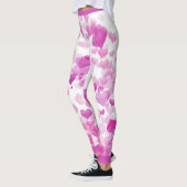 Rosa schwimmende Herzen Leggings (Links)