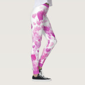 Rosa schwimmende Herzen Leggings (Rechts)