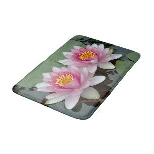 Rosa Schwimmende Wasserlilie Lotus Badematte