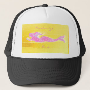 rosa Schwimmenmeerjungfrau Truckerkappe