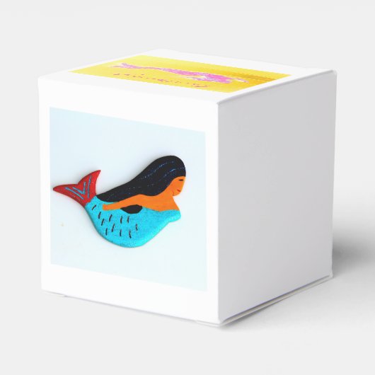 Rosa Schwimmkasten Geschenkschachtel (Rückseite)