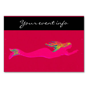 Rosa SchwimmMeerjungfrau Tischnummer