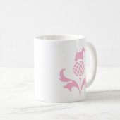 Rosa Scottie-Distel Kaffeetasse (VorderseiteRechts)