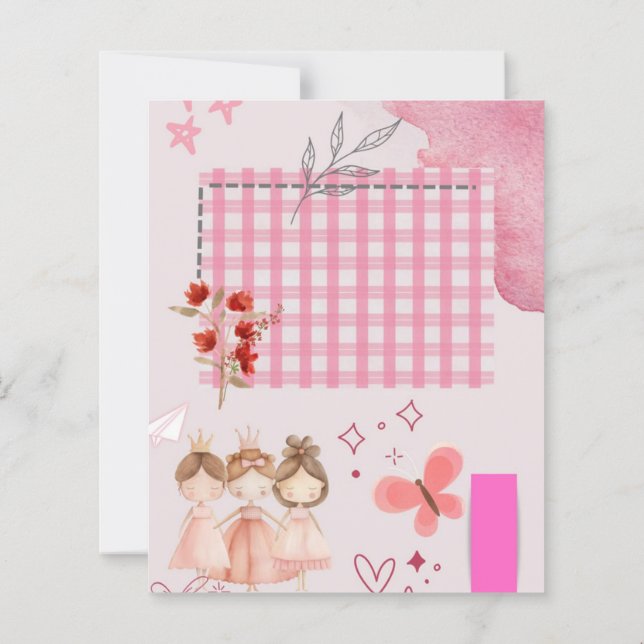 Rosa Scrapbook-Papier (Rückseite)