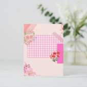 Rosa Scrapbook-Papier Feiertagspostkarte (Stehend Vorderseite)