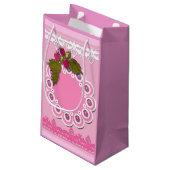 Rosa Scrapbooking Kleine Geschenktüte (Rückseite Schrägansicht)