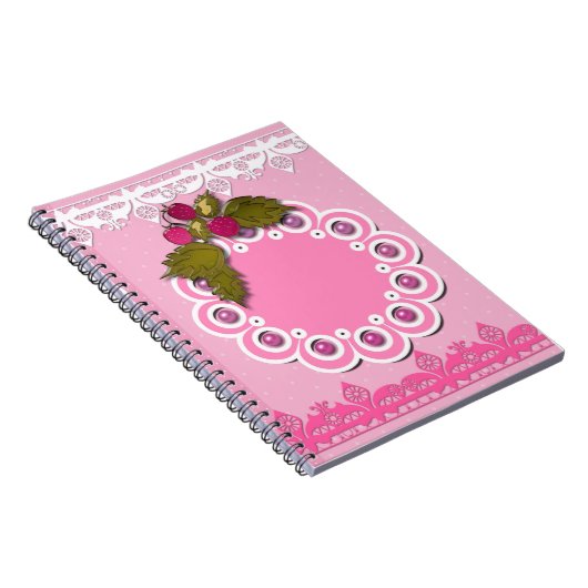 Rosa Scrapbooking Notizblock (Rechte Seite)