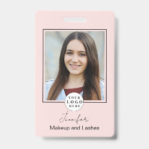 Rosa-Script-Logo-Foto Makeup Ausweis