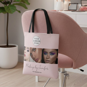 Rosa-Script-Logo-Foto Makeup Studio Tasche