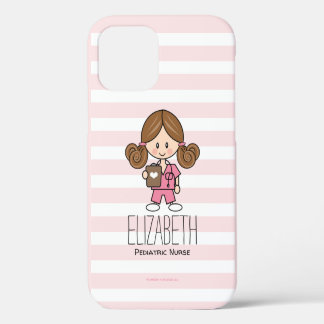 Rosa Scrubs Nurse Brünett iPhone 12 Hülle