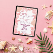 Rosa "Sea you soon" Kinderdusche Einladung