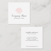 Rosa Seashell Quadratische Visitenkarte (Vorne/Hinten)