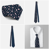 Rosa Sechseck geometrische Navy Krawatte
