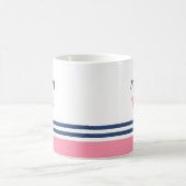 Rosa Seemonogramm Kaffeetasse (Mittel)