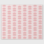 Rosa SeeMuschel und -perle kopieren Geschenkpapier (Flach)