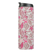 Rosa Seemuster Thermosbecher (Nach rechts gedreht)