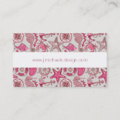 Rosa Seemuster Visitenkarte (Rückseite)