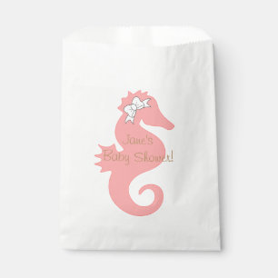 Rosa Seepferd-Baby-Duschen-Bevorzugungs-Taschen Geschenktütchen