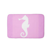 Rosa Seepferd Badematte (Vorderseite)