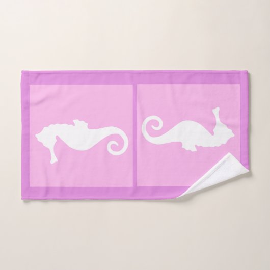 Rosa Seepferd Badhandtuch Set (Handtuch)