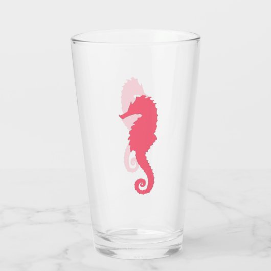 Rosa Seepferd Glas (Rückseite)