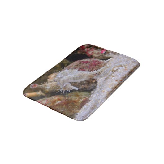 Rosa Seepferd Sea Creation Badematte (Schrägansicht)