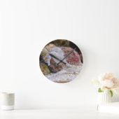 Rosa Seepferd Sea Creation Runde Wanduhr (Zuhause)