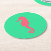 Rosa Seepferd Untersetzer (Angewinkelt)