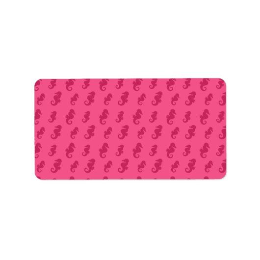 Rosa Seepferde Adressaufkleber (Vorne)