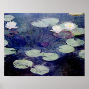 Rosa Seerosen: 1897-99 von Monet Poster