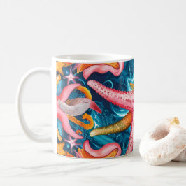 Rosa Seesterne Kaffeetasse