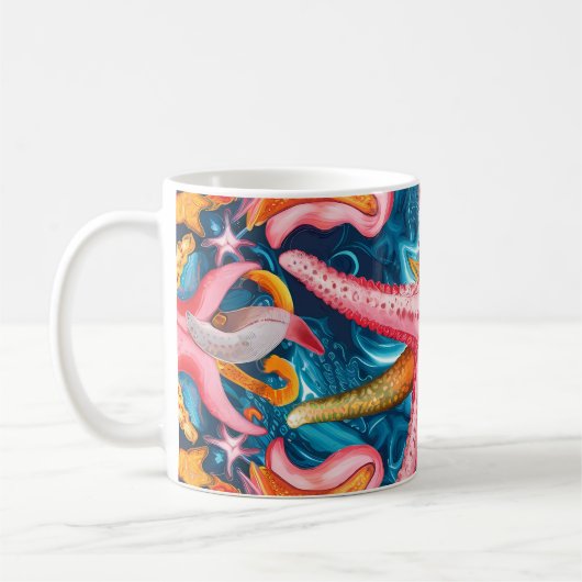 Rosa Seesterne Kaffeetasse (Links)