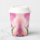 Rosa Segel zum Thema Pappbecher (Links)