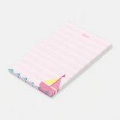 Rosa Segelboot Post it Notes Post-it Klebezettel (angewinkelt)
