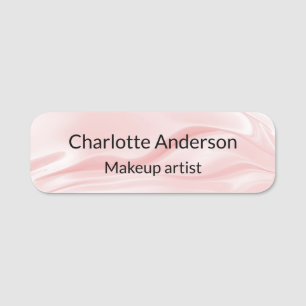 Rosa Seidensatin, elegantes Business Namensschild