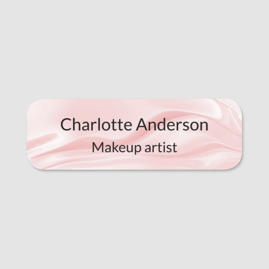 Rosa Seidensatin, elegantes Business Namensschild (Vorderseite)