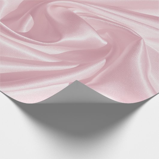 Rosa Seidenwackelpapier Geschenkpapier (Ecke)