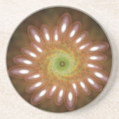 Rosa Seifenblasen in Abstrakten Sandstein Untersetzer (Vorne)