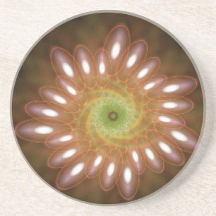 Rosa Seifenblasen in Abstrakten Sandstein Untersetzer