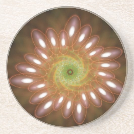 Rosa Seifenblasen in Abstrakten Sandstein Untersetzer (Vorne)