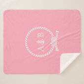 Rosa Seile und Anker Mit Monogramm Sherpadecke (Vorderseite (Horizontal))