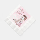 Rosa, sein Mädchen, afroamerikanisches Baby Napkin Serviette (Ecke)