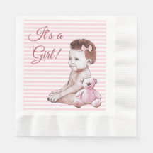 Rosa, sein Mädchen, afroamerikanisches Baby Napkin
