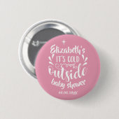 Rosa seine kalte Außendusche/-sprinkle Button (Vorne & Hinten)
