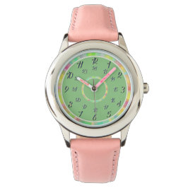 Rosa Seite Grüne Uhr