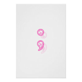 Rosa Semikolon-Schattenposter Poster