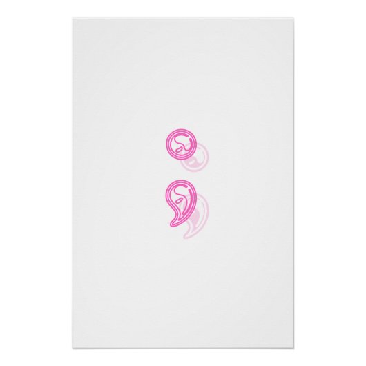 Rosa Semikolon-Schattenposter Poster (Vorderseite)